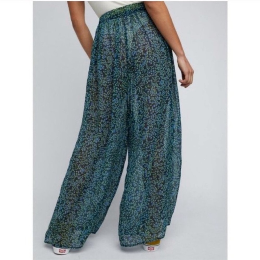 Free People Intimately Sleepin In Printed Chiffon Wide-Leg Pants - S - Picture 3 of 12